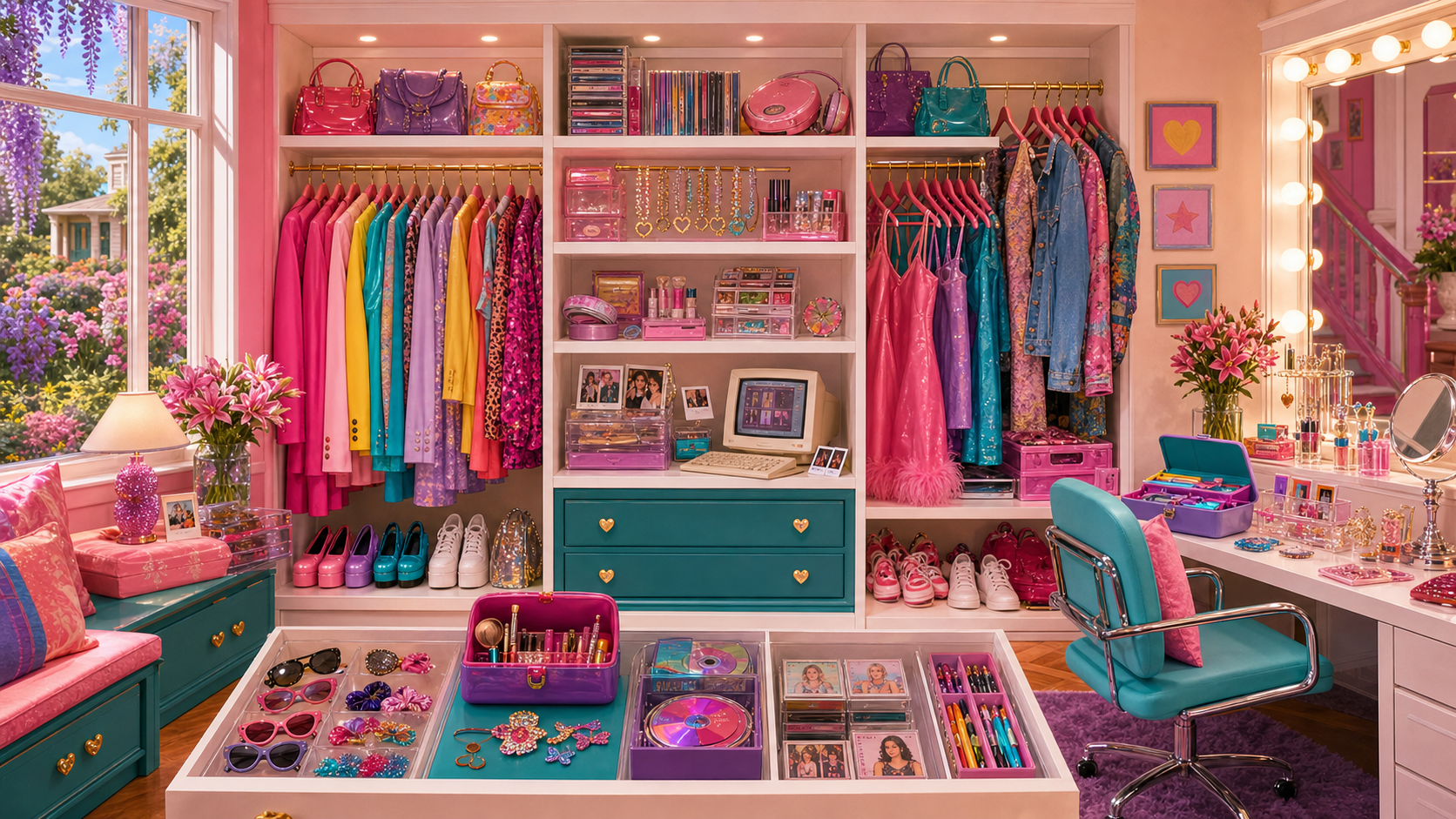 Inside your Closet — a vibrant 1990s dressing room at Delta LAi Nu