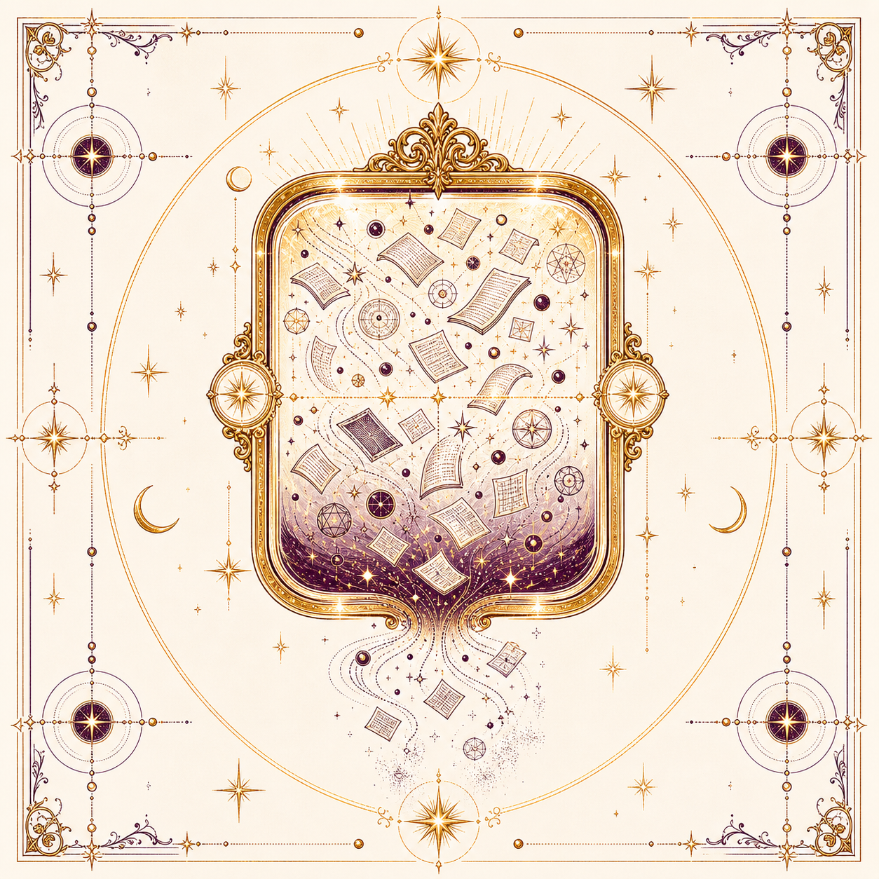 Illuminated emblem for the token / context-window concept