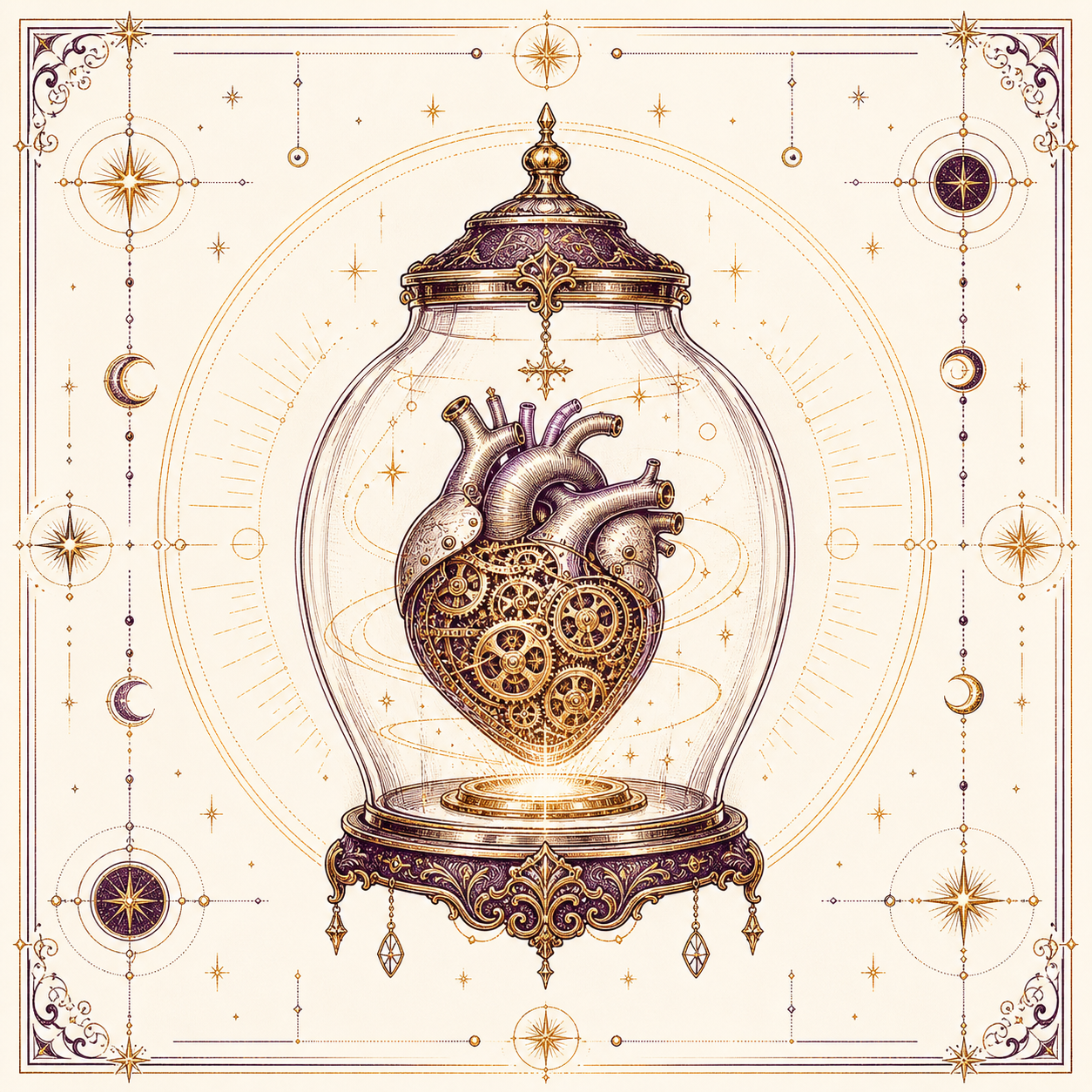 Illuminated emblem for the model / LLM concept
