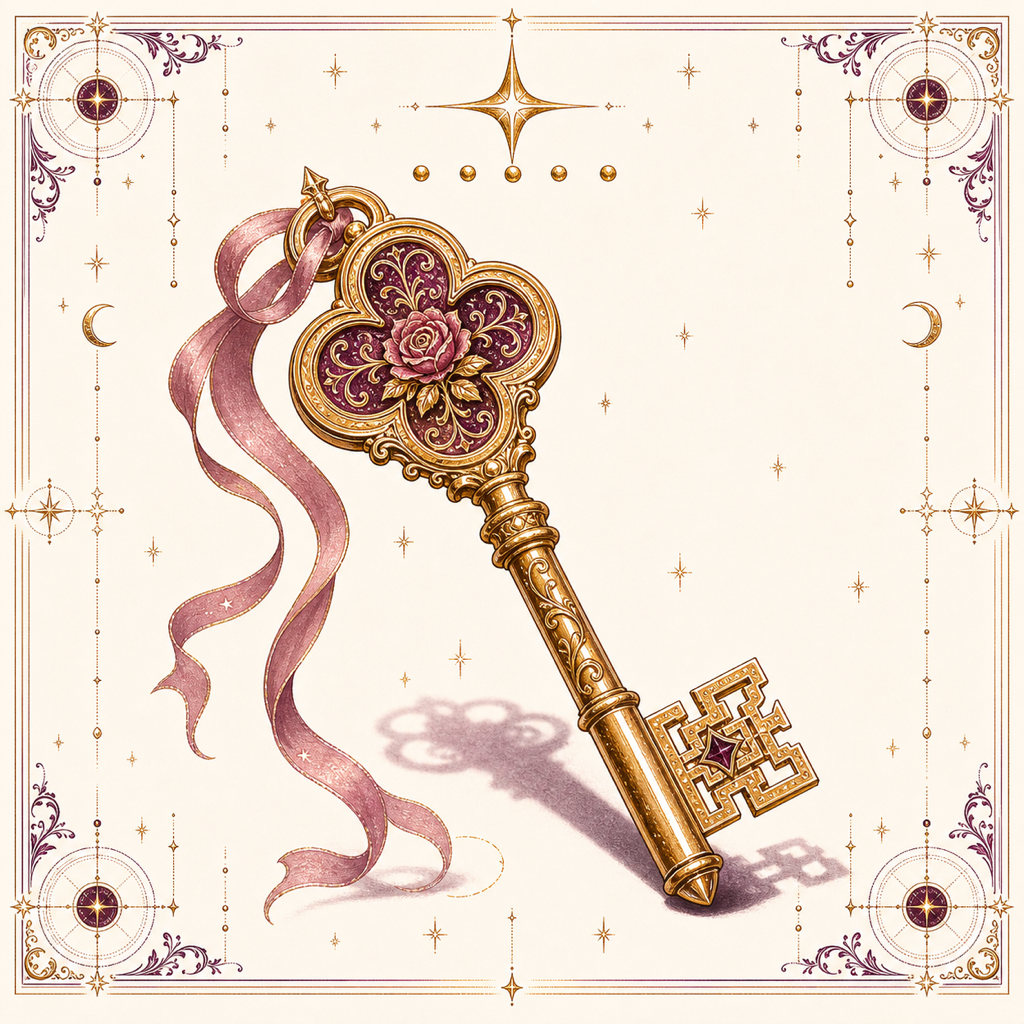 Illuminated emblem for The Skeleton Key