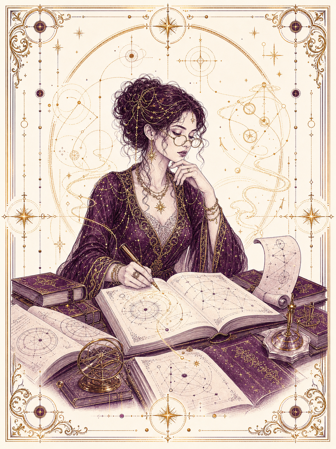 Bestiary plate: the Watcher in the library (reasoning models)