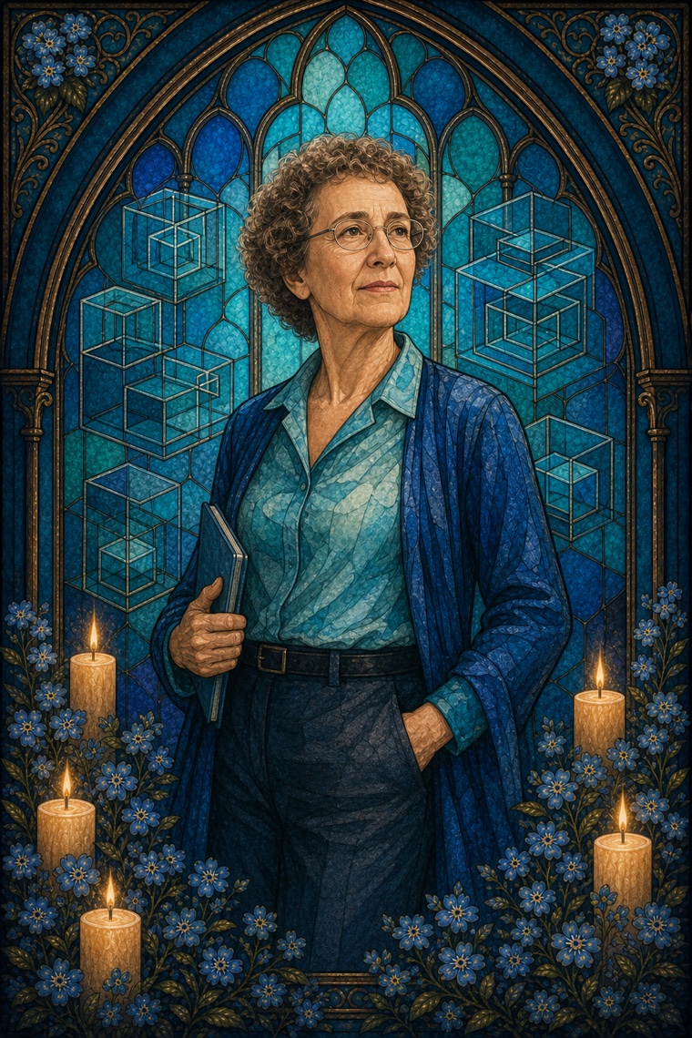 Barbara Liskov — Y2K stained-glass portrait