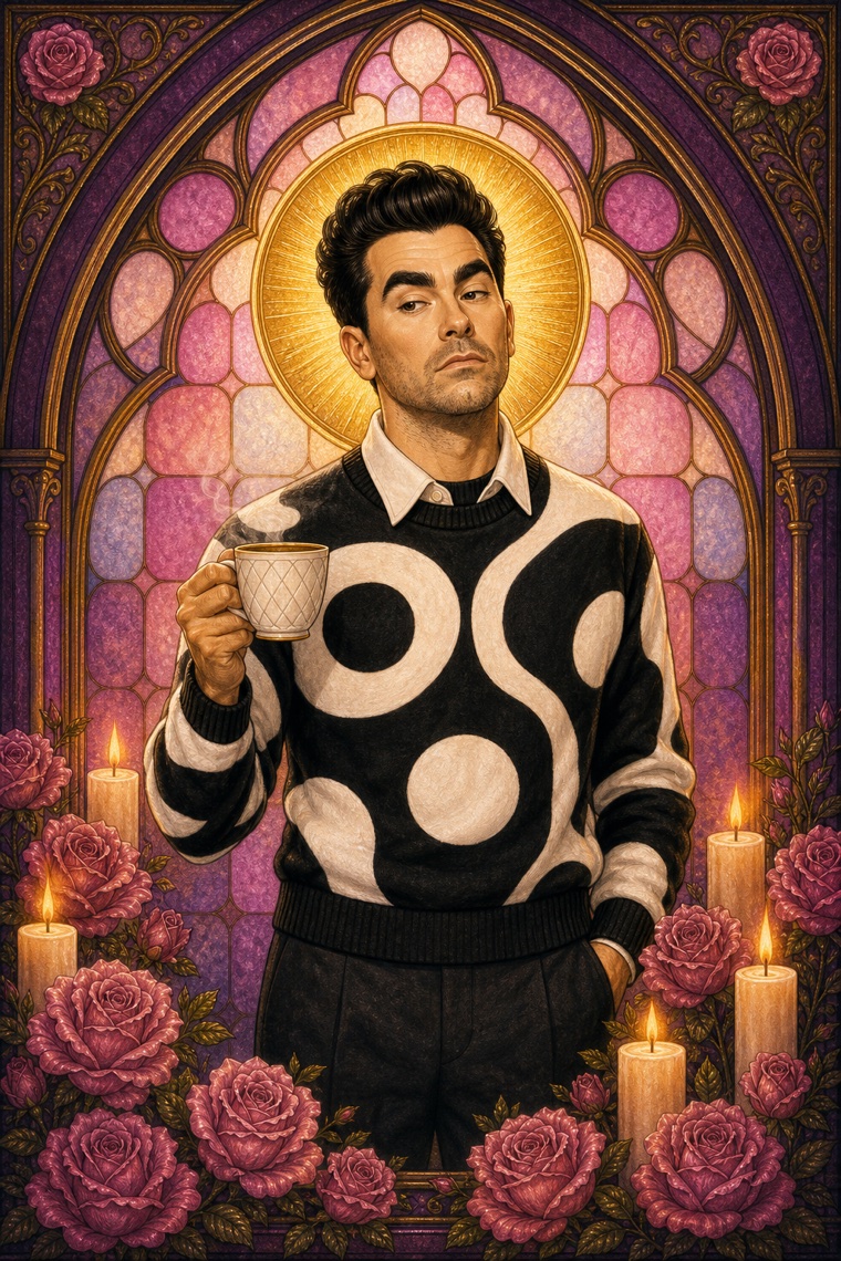 David Rose — Y2K stained-glass portrait
