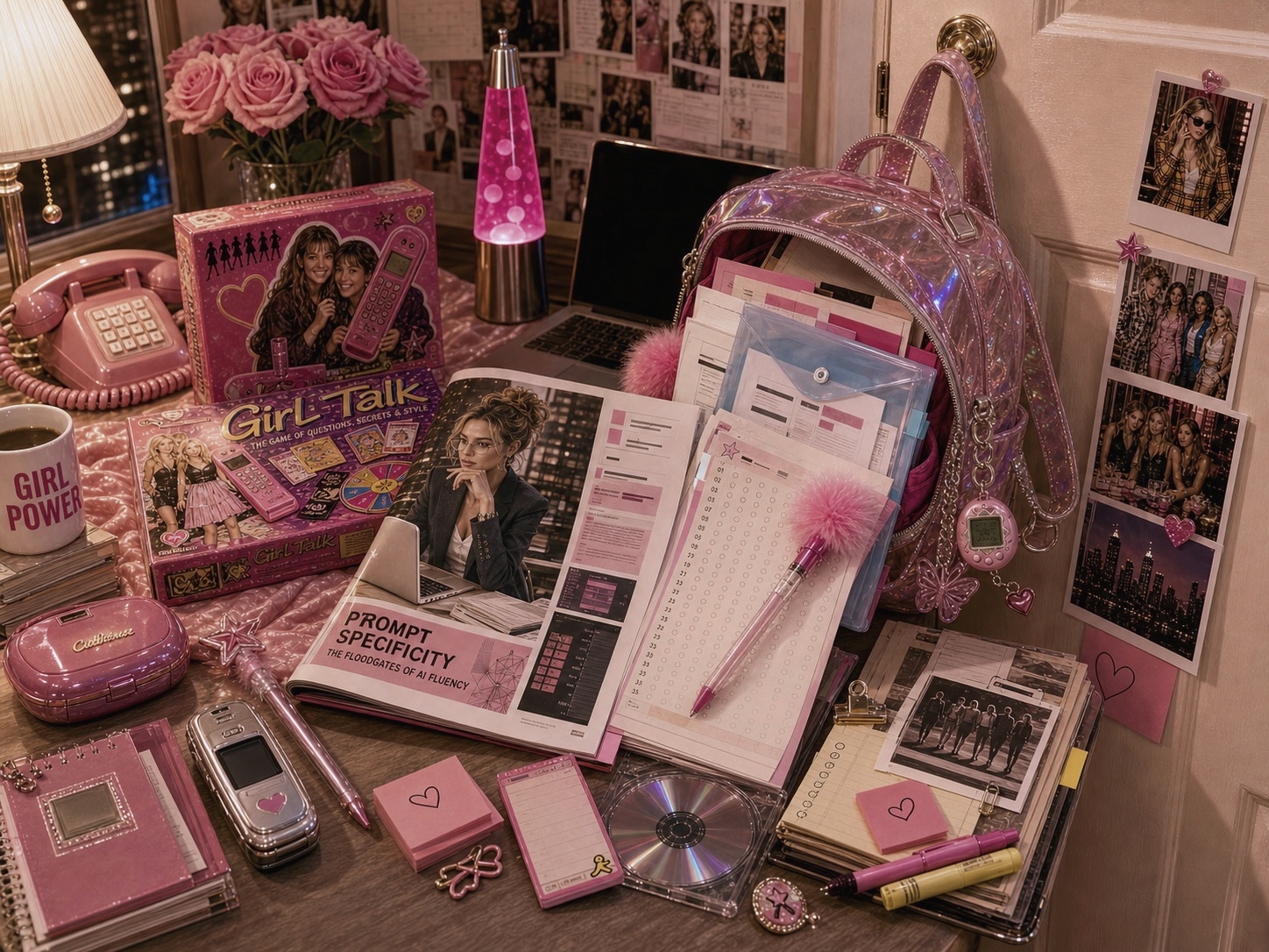 The Wednesday bag opened with Episode 02, a quiz insert, a printable sleeve, and weekly extras arranged in the LAiDIES room.